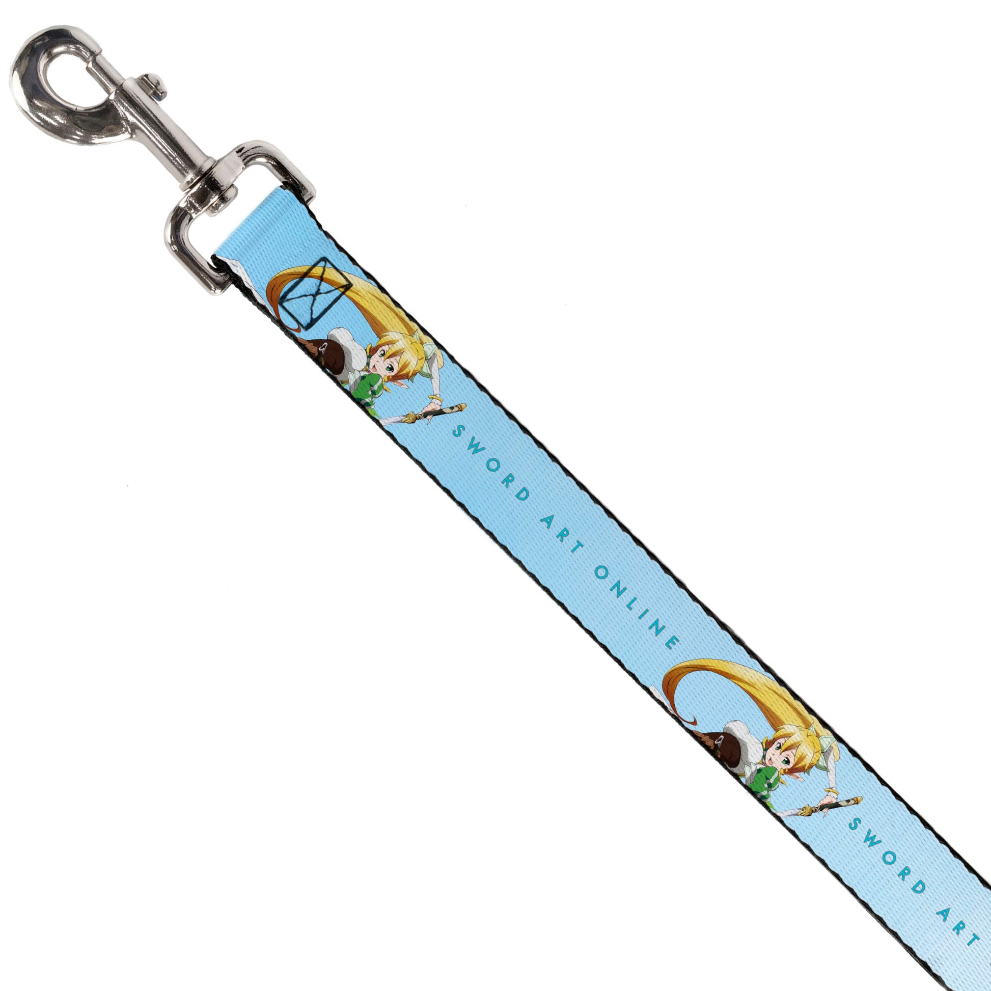 Dog Leash - SWORD ART ONLINE Leafa Joyeuse Pose and Title Logo Light Blue Dog Leashes Sword Art Online