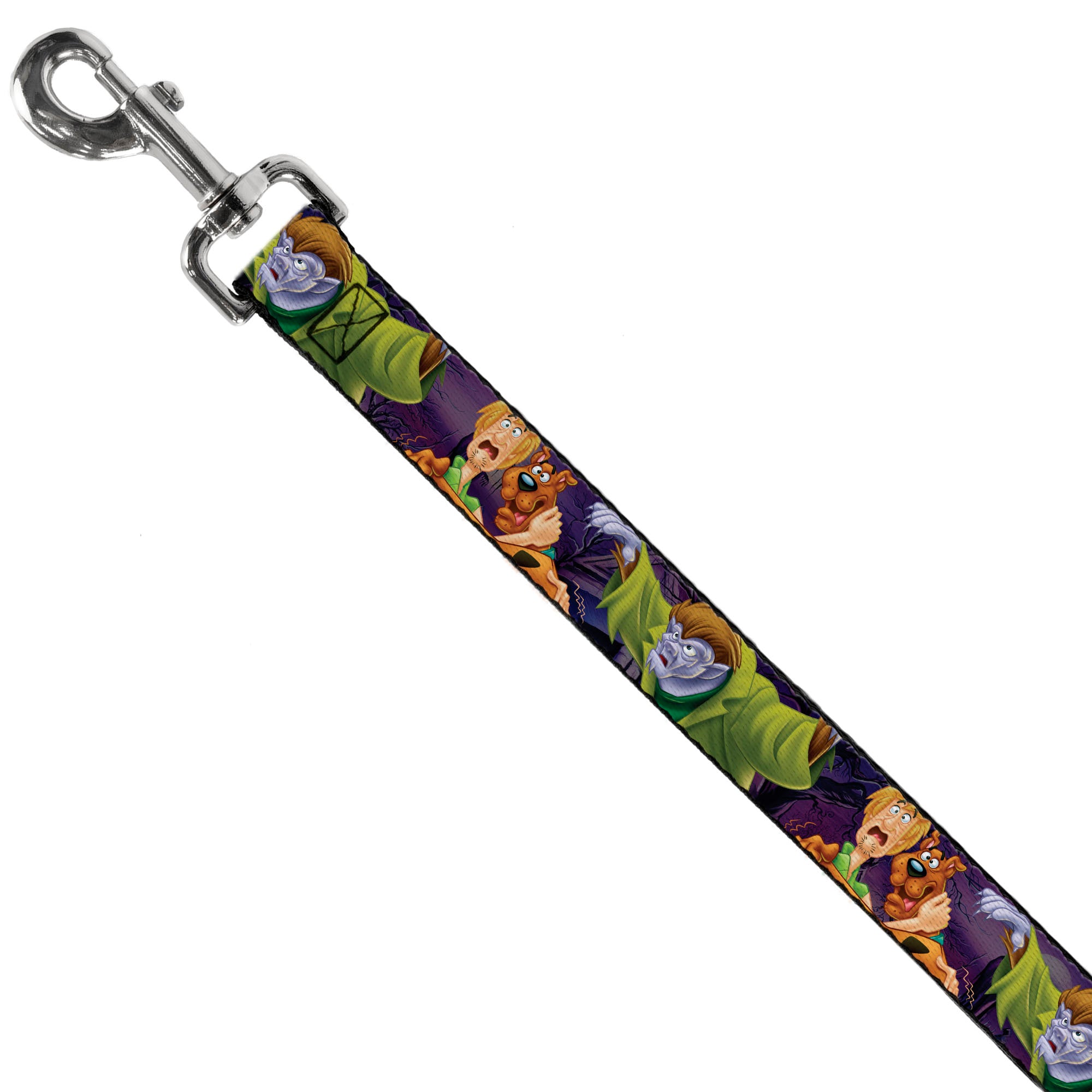 Dog Leash - Scooby & Shaggy Hugging w/Werewolf Man Purple Dog Leashes Scooby Doo