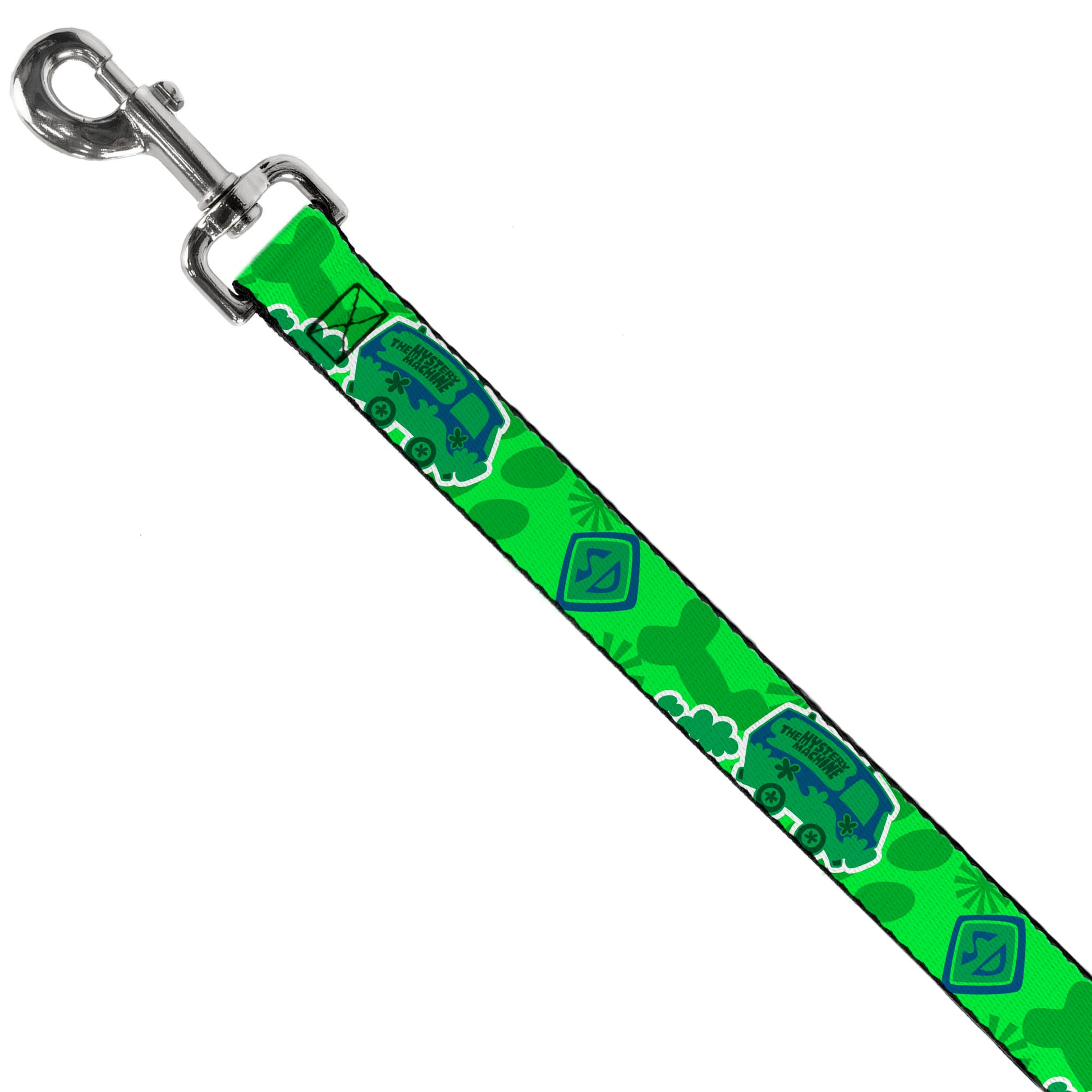 Dog Leash - Scooby Doo Mystery Machine/Dog Tag Collage Greens/Blues Dog Leashes Scooby Doo