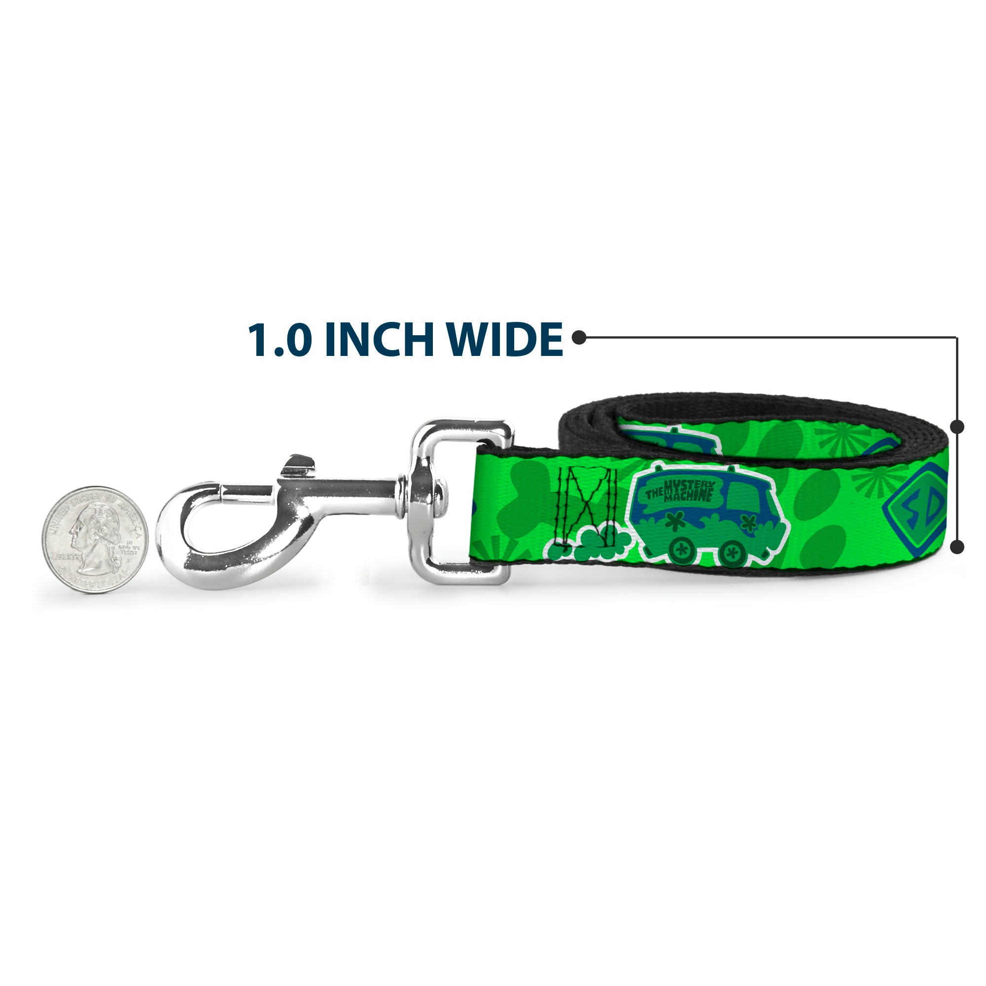 Dog Leash - Scooby Doo Mystery Machine/Dog Tag Collage Greens/Blues Dog Leashes Scooby Doo