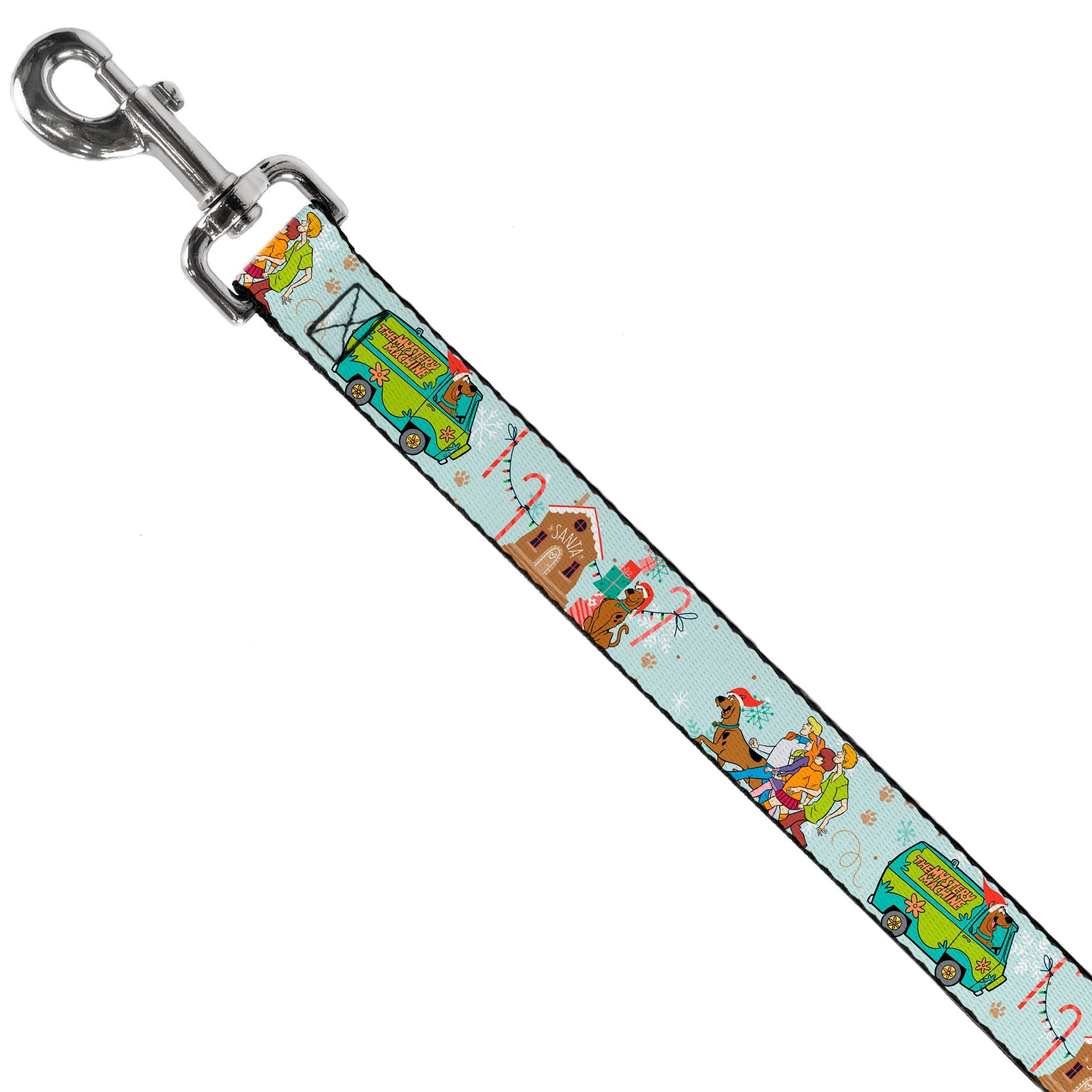 Dog Leash - Scooby Doo Holiday Scenes and Icons Baby Blue Dog Leashes Scooby Doo