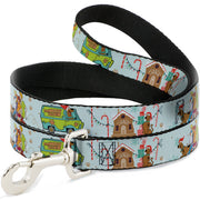 Dog Leash - Scooby Doo Holiday Scenes and Icons Baby Blue Dog Leashes Scooby Doo
