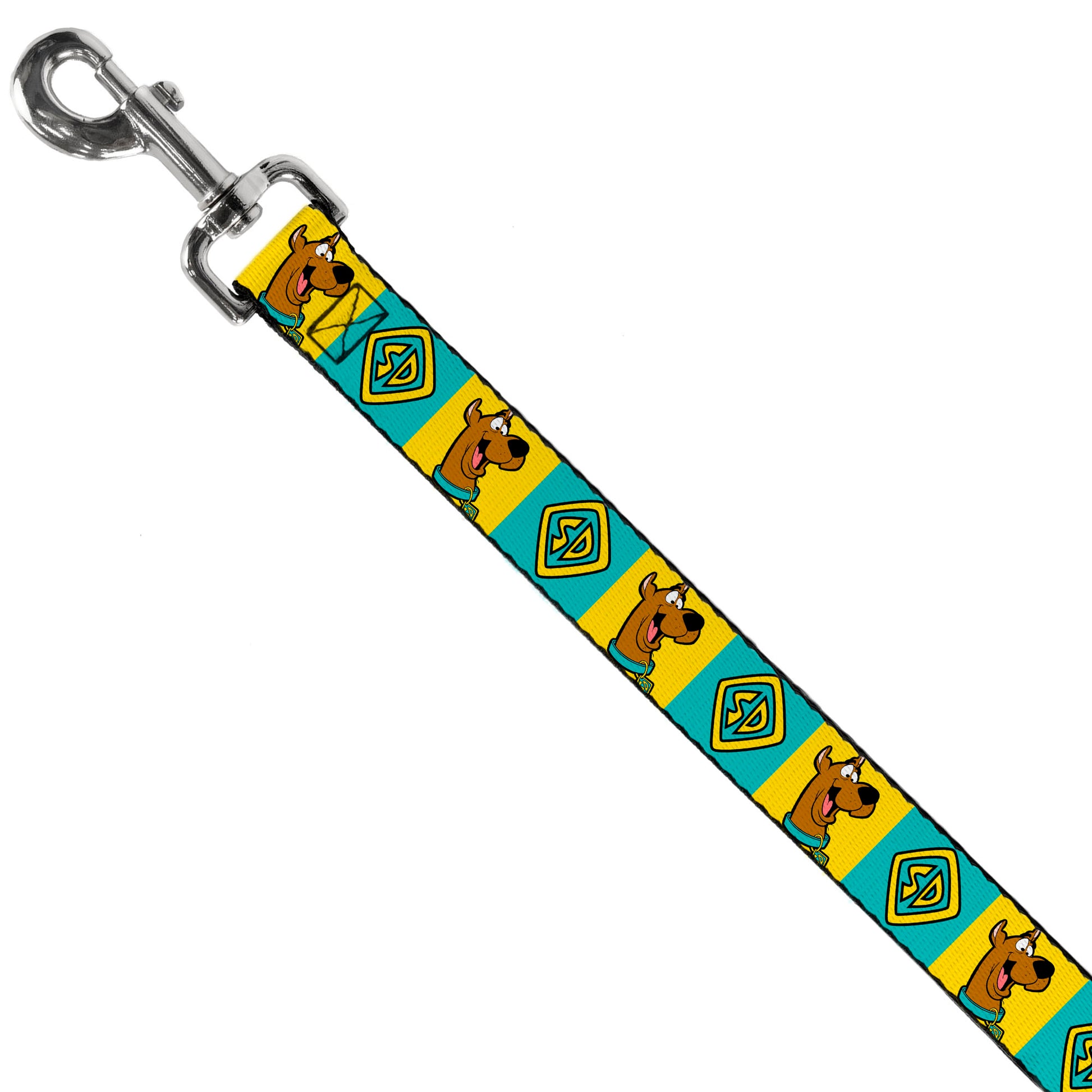 Dog Leash - Scooby Doo Pose and Dog Tag Blocks Yellow/Blue Dog Leashes Scooby Doo