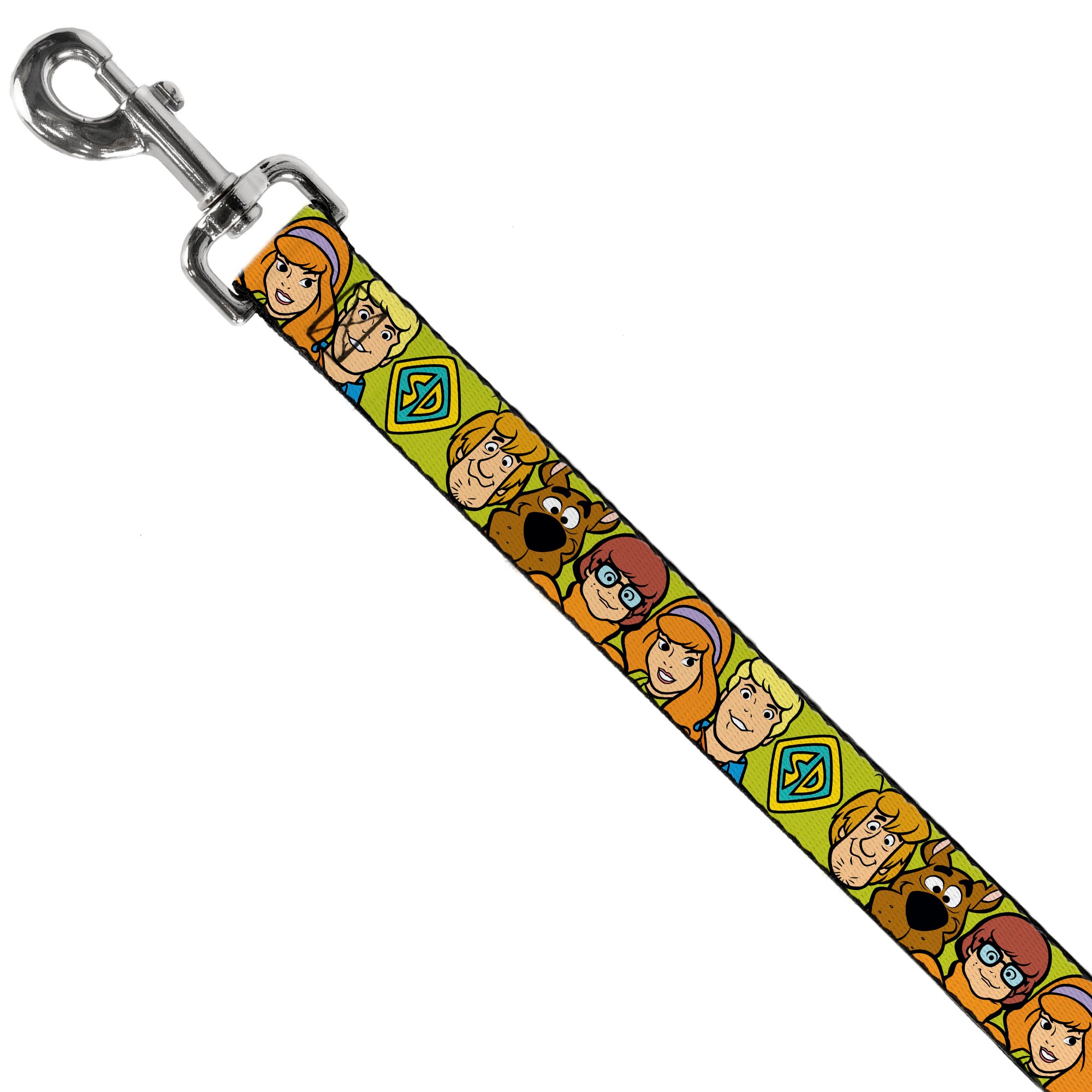 Dog Leash - Scooby Doo Character Faces Close-Up Green Dog Leashes Scooby Doo