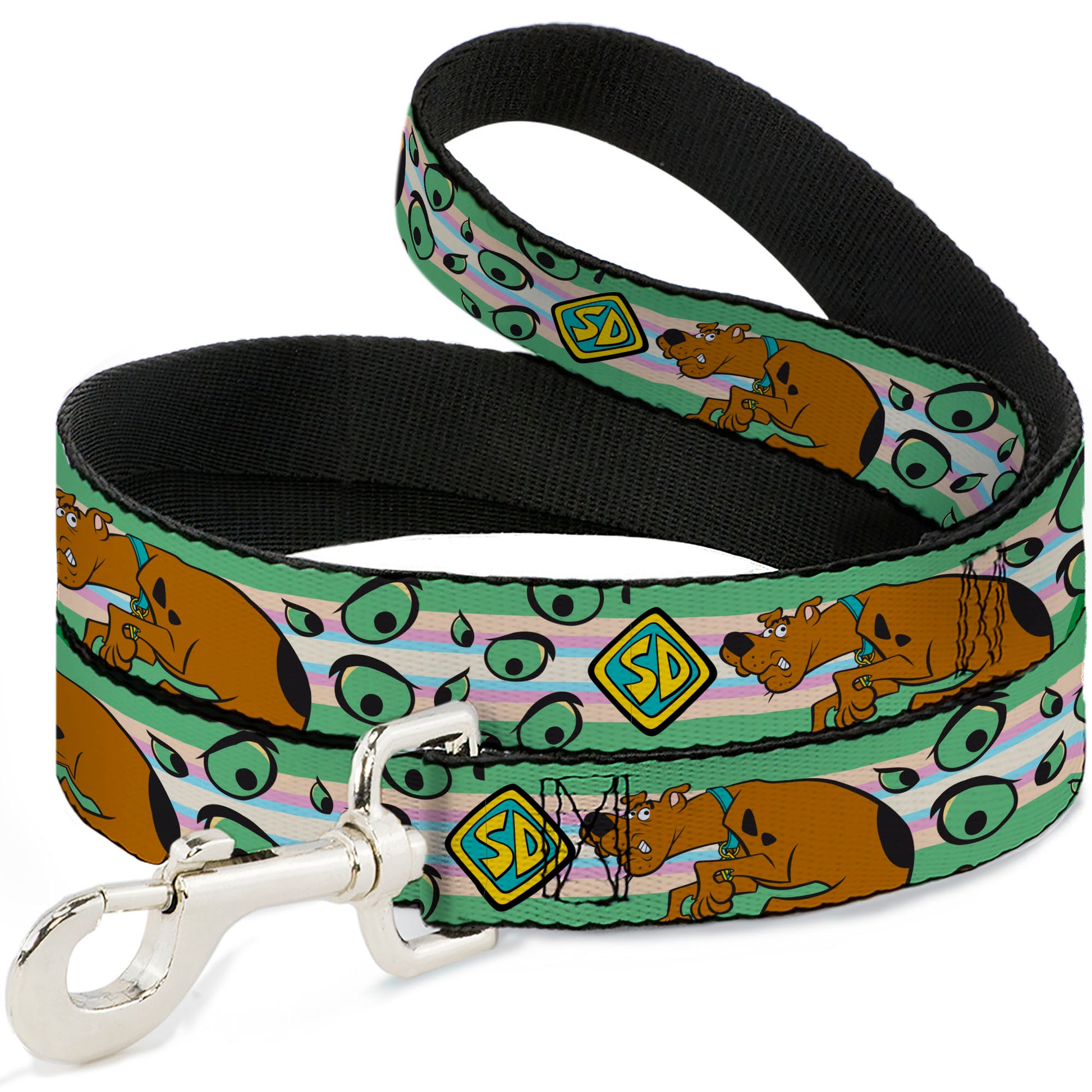 Dog Leash - Scooby-Doo Sneaking Pose and Monster Eyes Greens Dog Leashes Scooby Doo