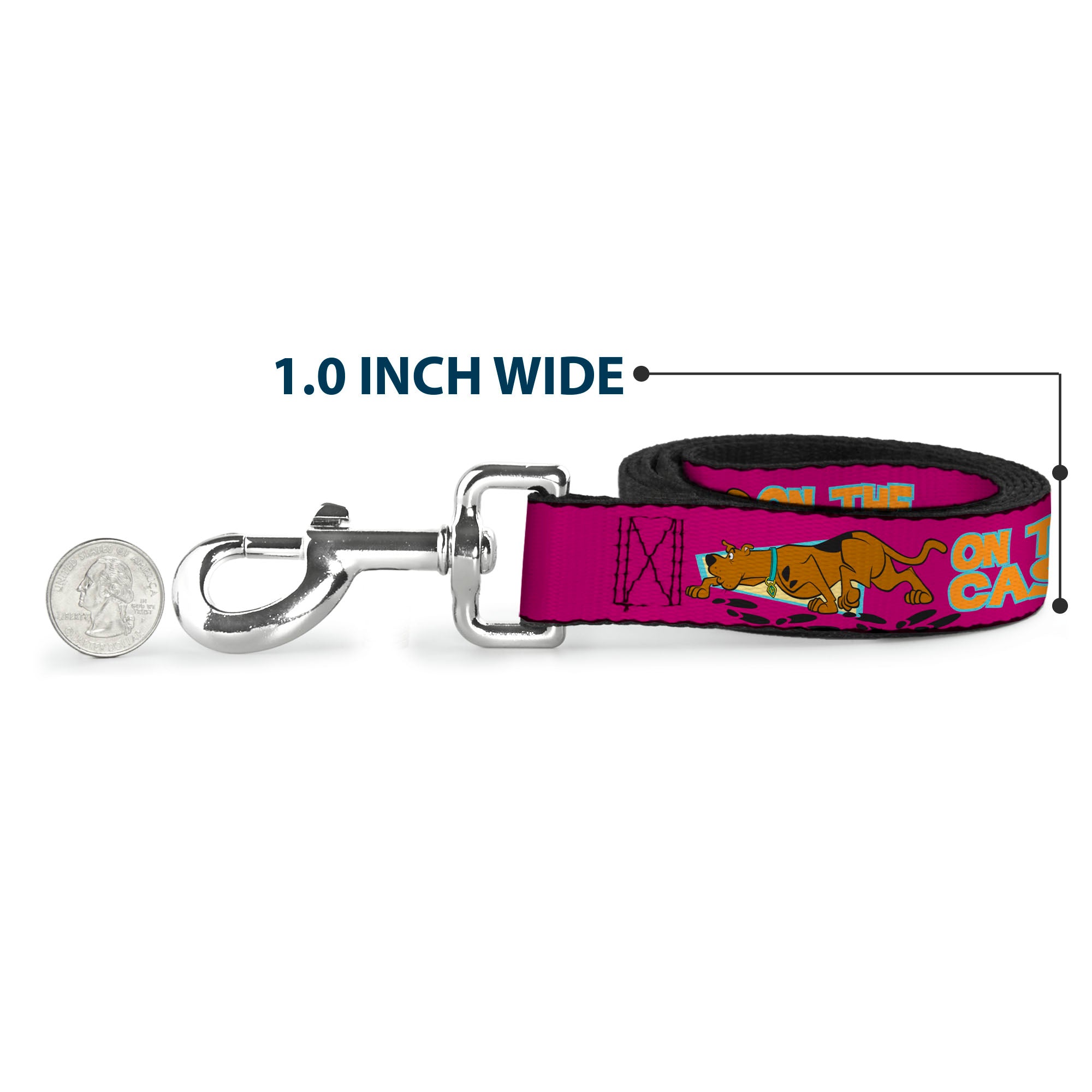 Dog Leash - Scooby-Doo ON THE CASE Sniffing Pose Pink Dog Leashes Scooby Doo