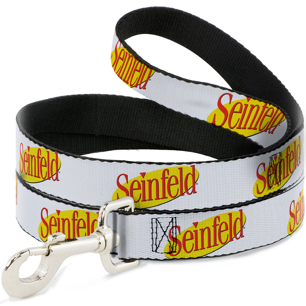 Dog Leash - SEINFELD Spotlight Logo White/Yellow/Red Dog Leashes Seinfeld
