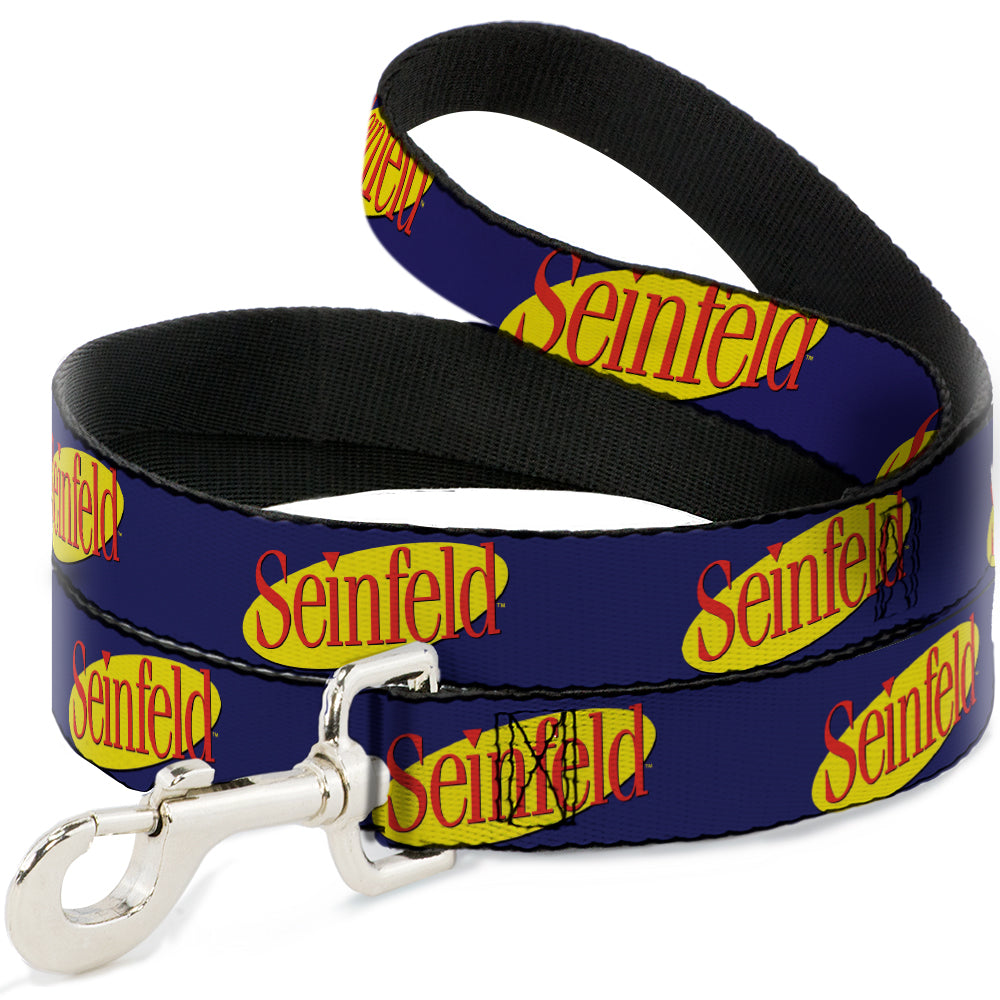 Dog Leash - SEINFELD Spotlight Logo Navy/Yellow/Red Dog Leashes Seinfeld