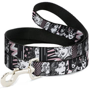 Dog Leash - Batgirl/Wonder Woman/Supergirl Retro Panels Black/Pink/White Dog Leashes DC Comics