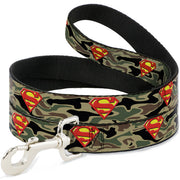 Dog Leash - Superman Shield Camo Olive Dog Leashes DC Comics