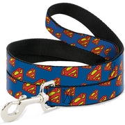 Dog Leash - Super Shield Diagonal Royal Blue/Red Dog Leashes DC Comics