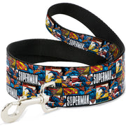 Dog Leash - SUPERMAN Action Blocks White Dog Leashes DC Comics