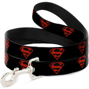 Dog Leash - Superboy Shield Black/Red Dog Leashes DC Comics