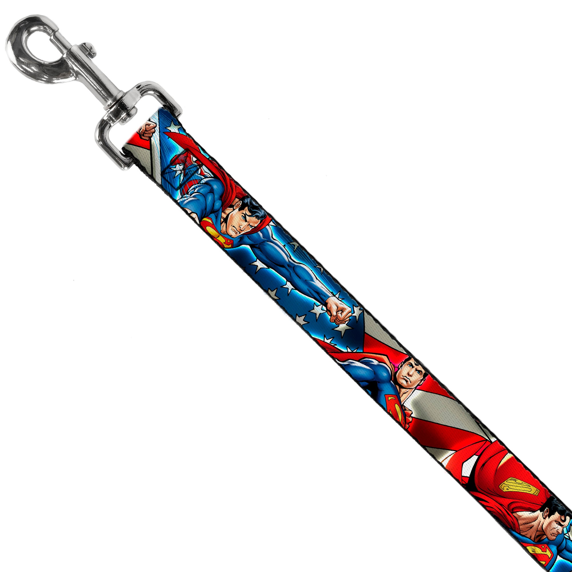 Dog Leash - Superman Action Poses/Stars & Stripes Dog Leashes DC Comics
