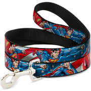 Dog Leash - Superman Action Poses/Stars & Stripes Dog Leashes DC Comics