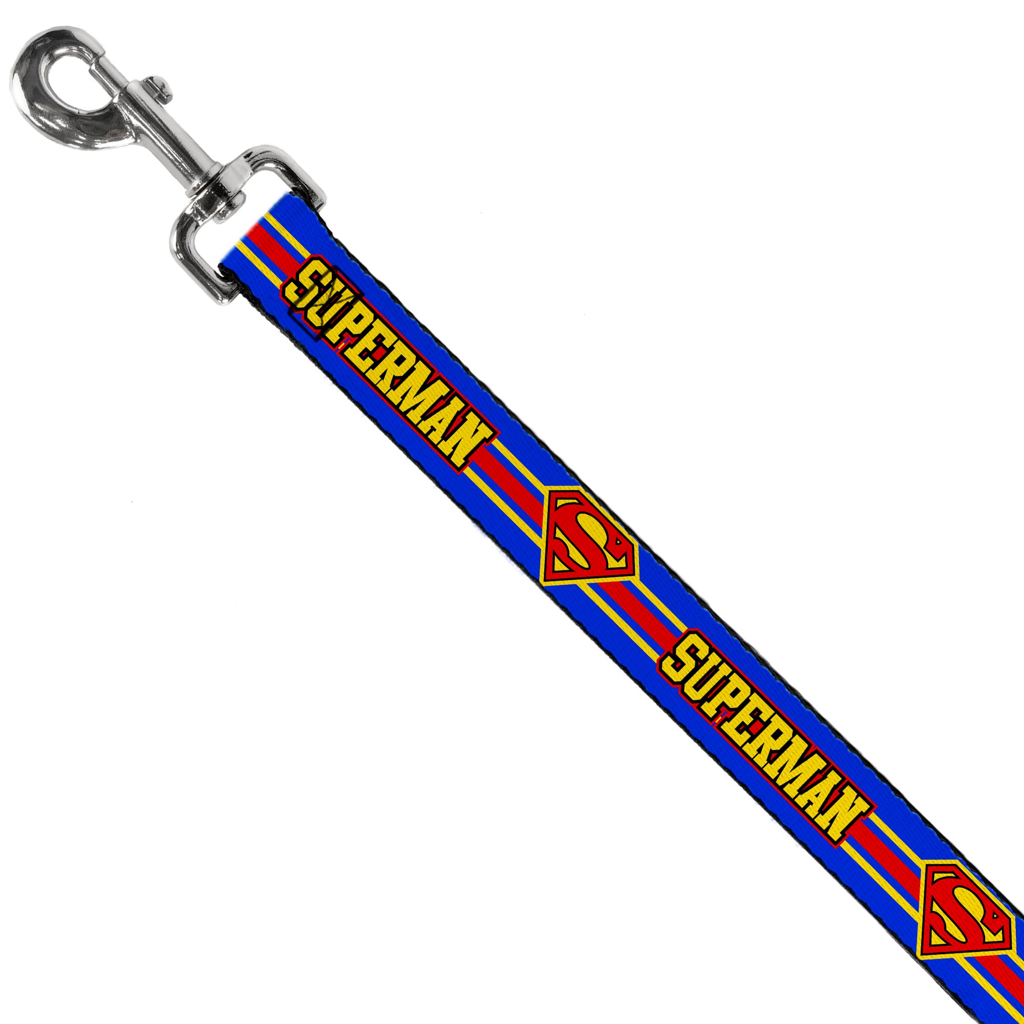 Dog Leash - SUPERMAN/Shield Stripe Blue/Yellow/Red Dog Leashes DC Comics