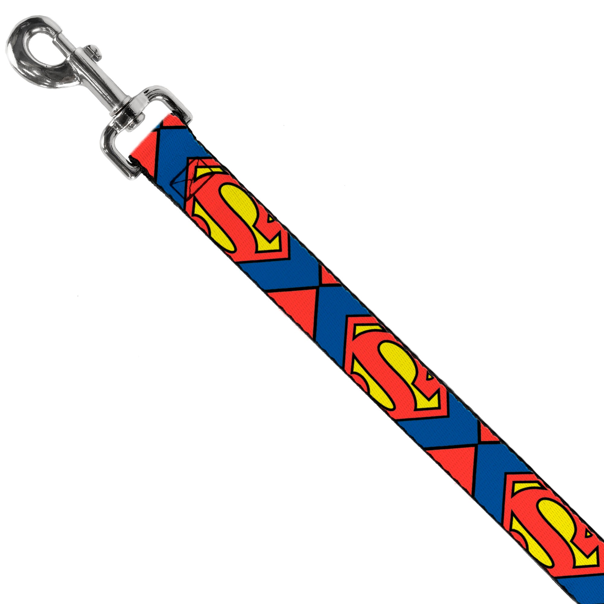 Dog Leash - Superman Shield CLOSE-UP Blue/Red/Yellow Dog Leashes DC Comics