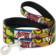 Dog Leash - Classic ACTION COMICS Issue #1 Cover Superman Lifting Car Stacked Dog Leashes DC Comics