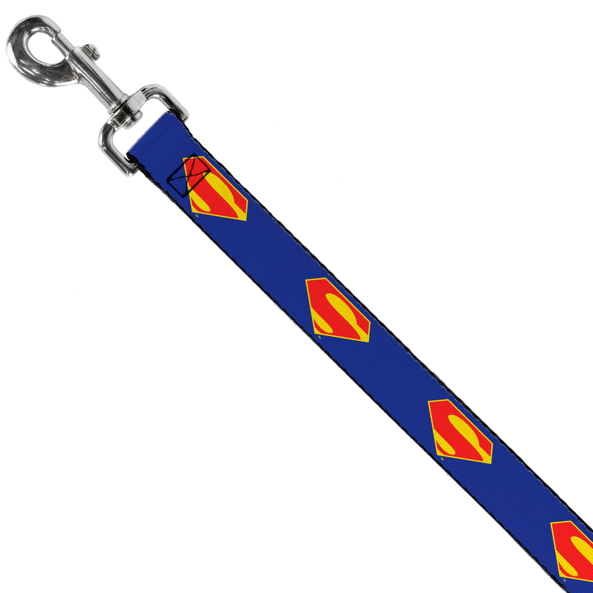 Dog Leash - DC League of Super-Pets Superman Shield Logo Blue/Red/Yellow Dog Leashes DC Comics