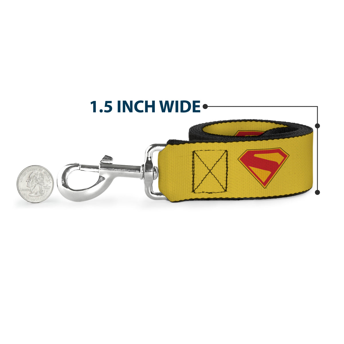 Dog Leash - Superman Krypto Collar Icons Yellows/Red/Grays Dog Leashes DC Comics