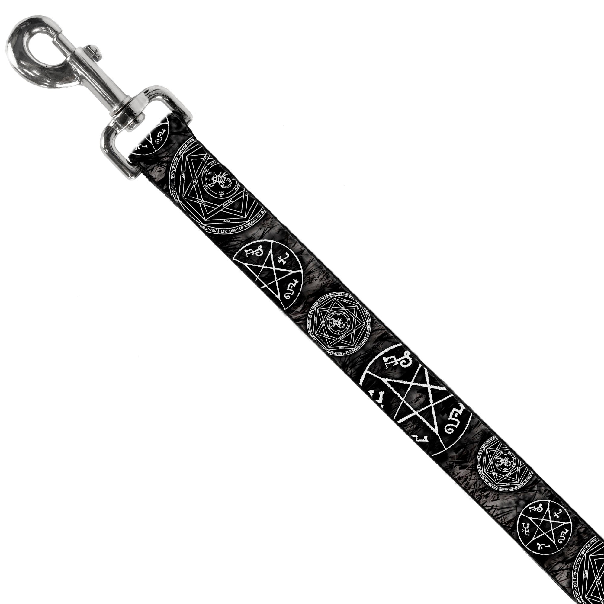 Dog Leash - Supernatural Devil's Trap Pentagrams Grays/Black/White Dog Leashes Supernatural