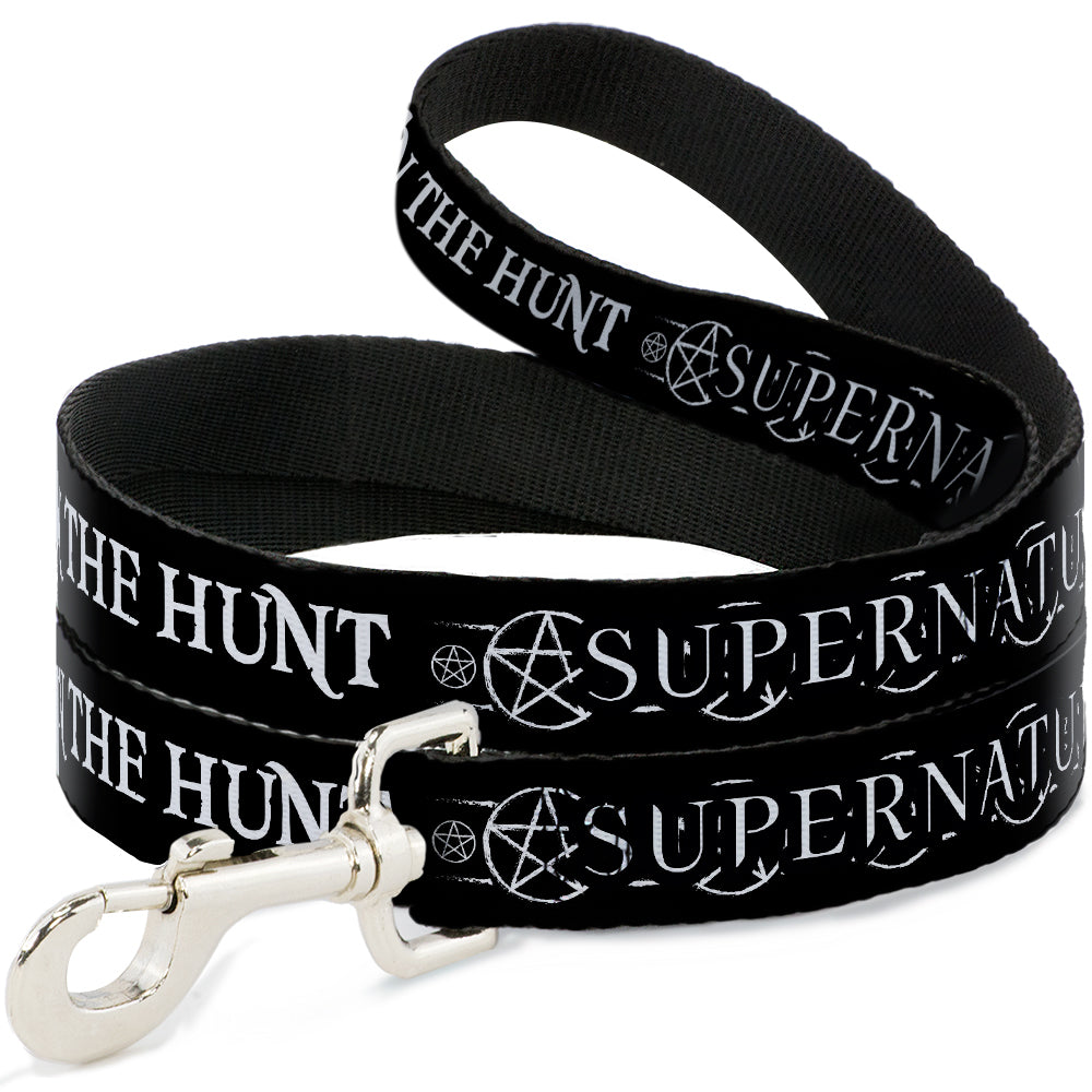 Dog Leash - SUPERNATURAL JOIN THE HUNT Icons Logo/Pentagrams Black/White Dog Leashes Supernatural