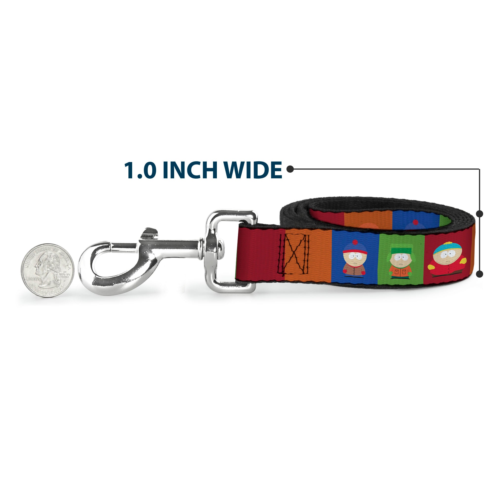 Dog Leash - South Park Boys Pose Blocks Multi Color Dog Leashes South Park
