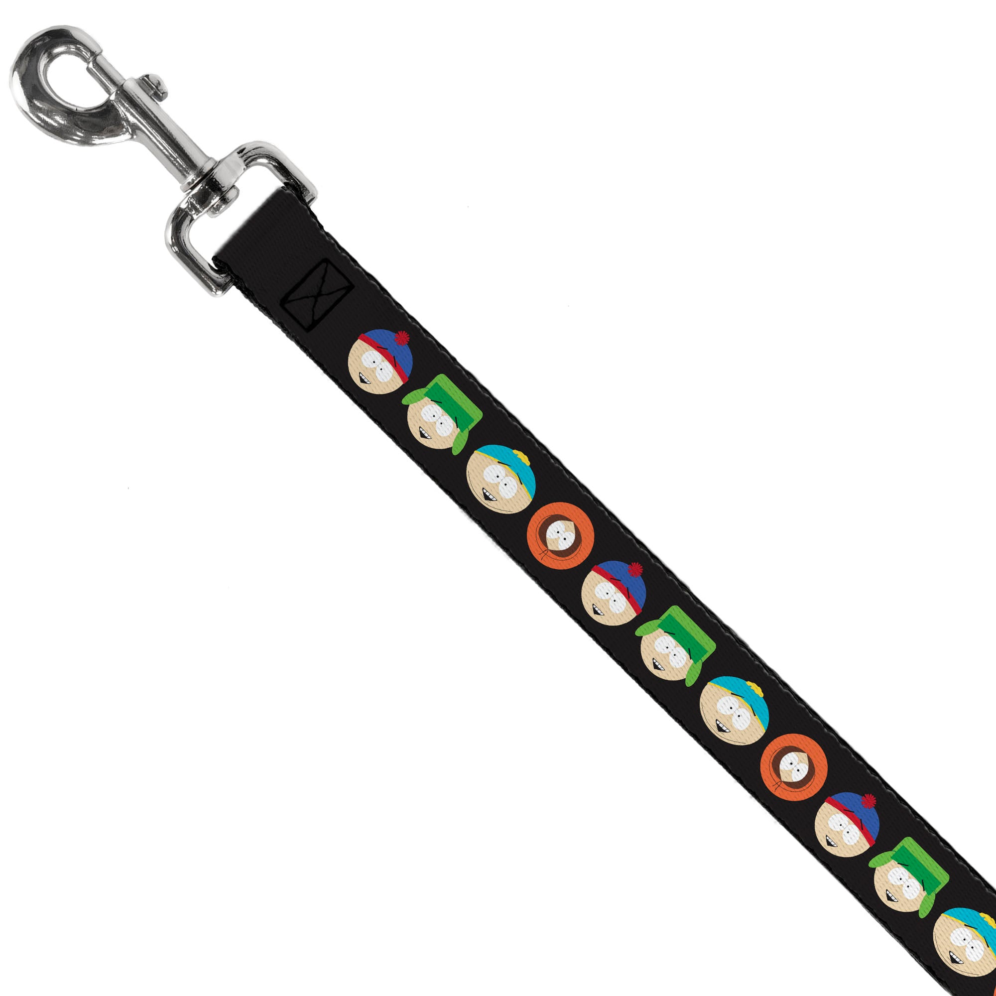 Dog Leash - South Park Boys Face Repeat Black Dog Leashes South Park