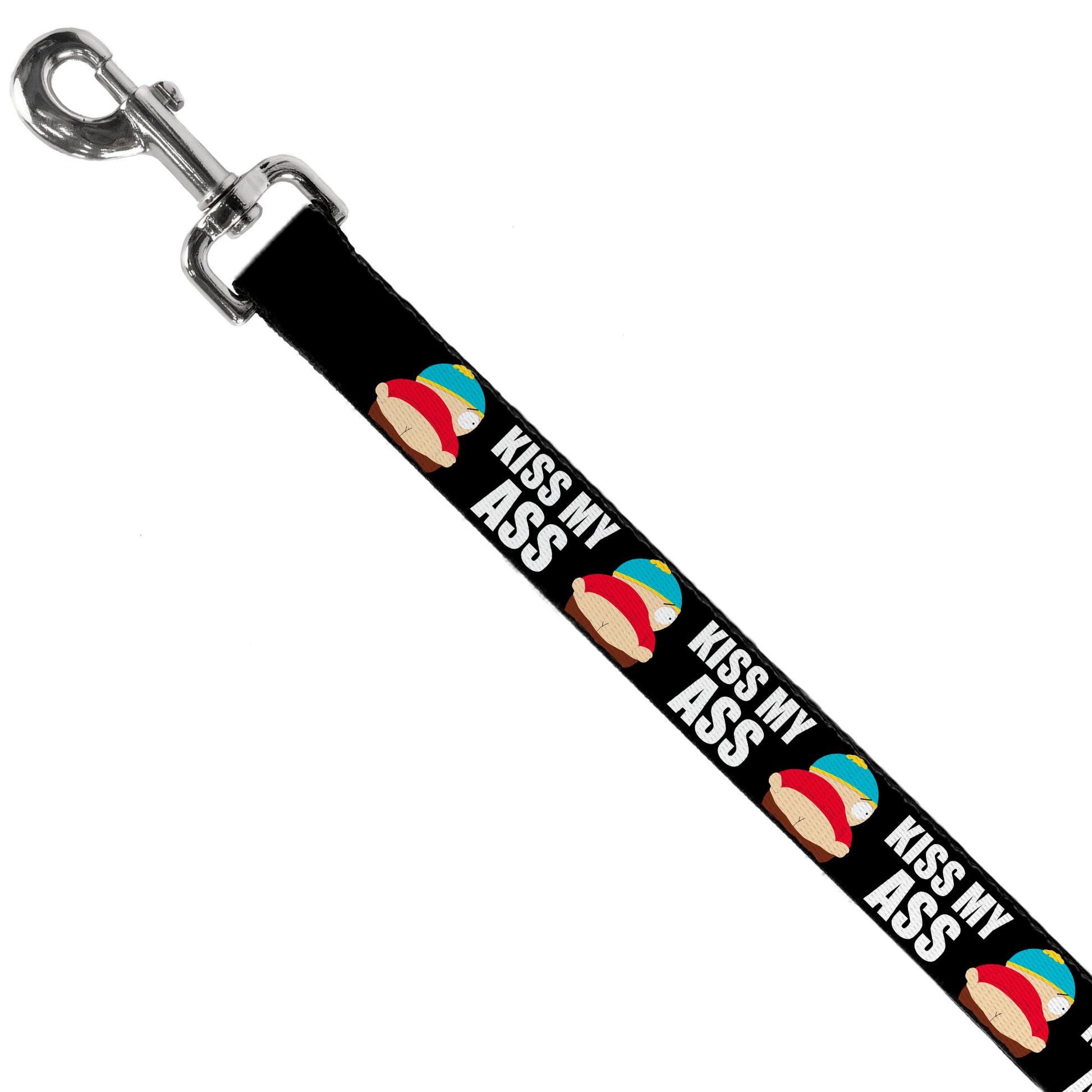 Dog Leash - South Park Cartman Pants KISS MY ASS Pose Black/White Dog Leashes South Park
