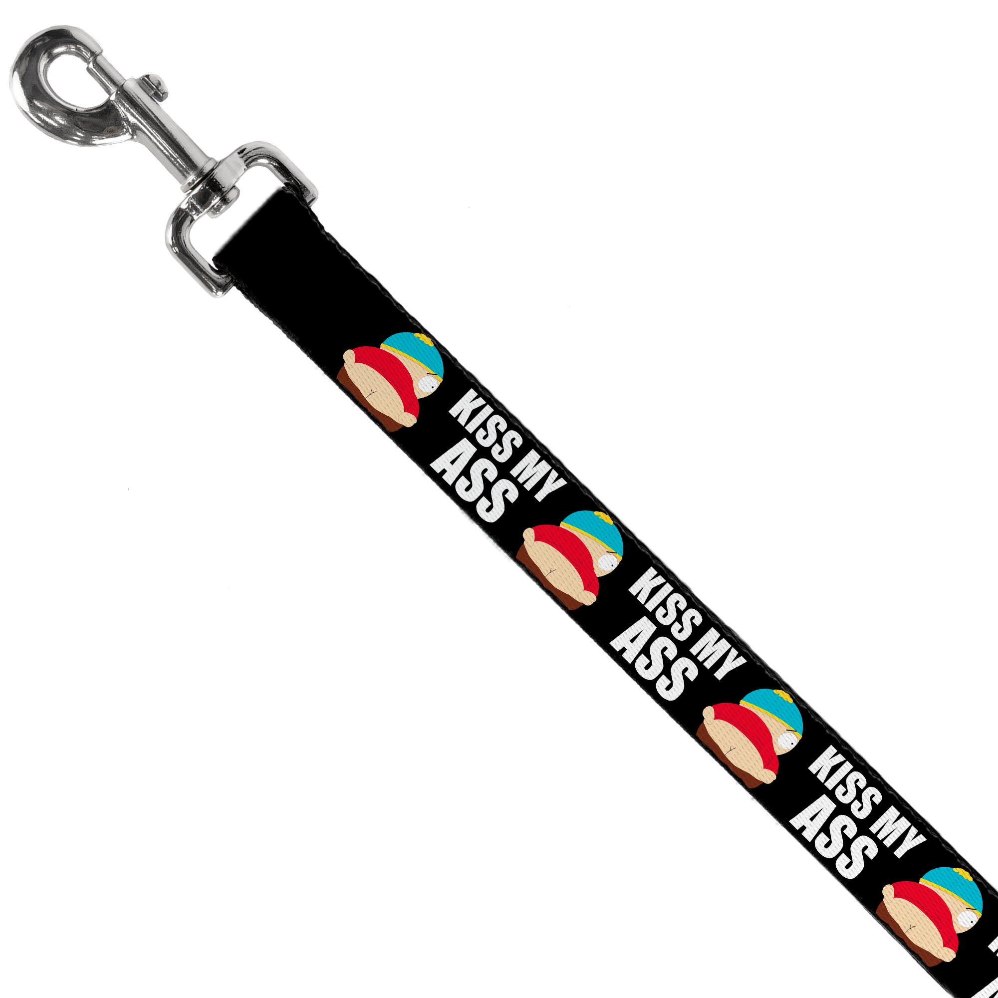 Dog Leash - South Park Cartman Pants KISS MY ASS Pose Black/White Dog Leashes South Park