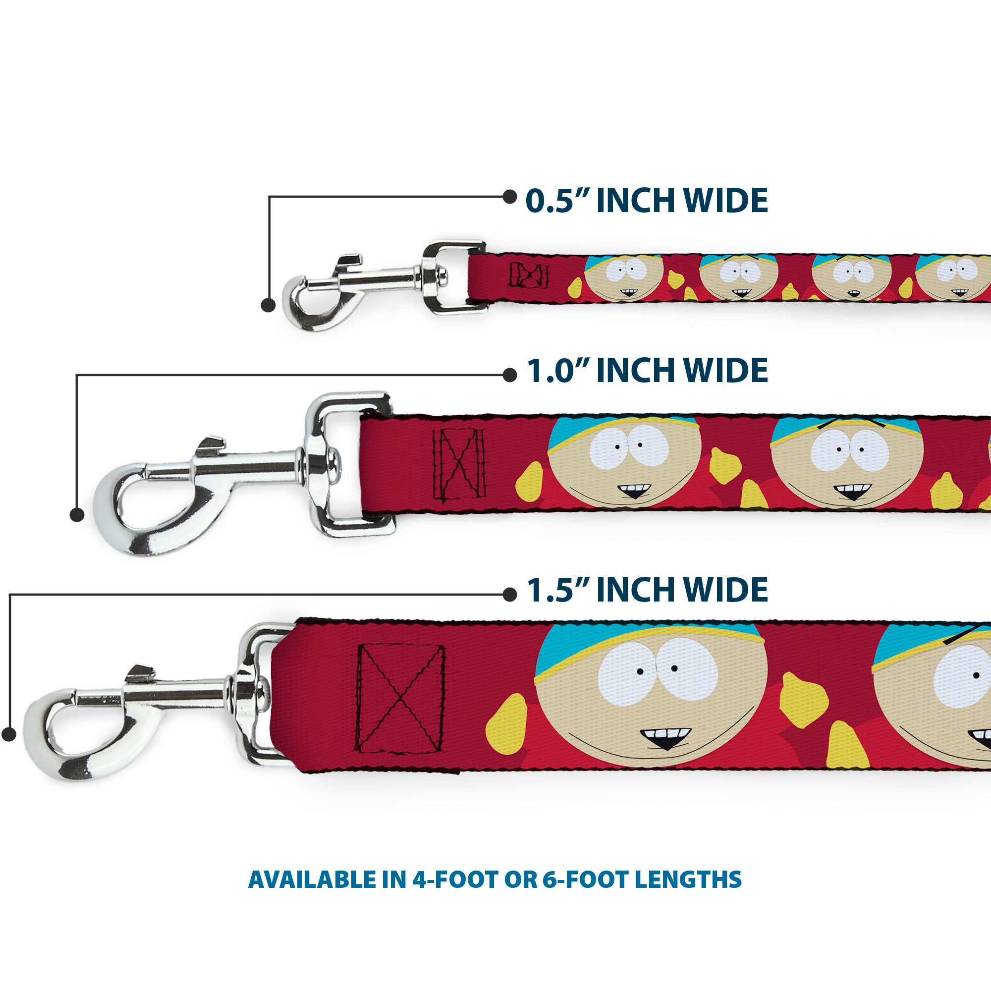 Dog Leash - South Park Cartman Expressions Red Dog Leashes South Park