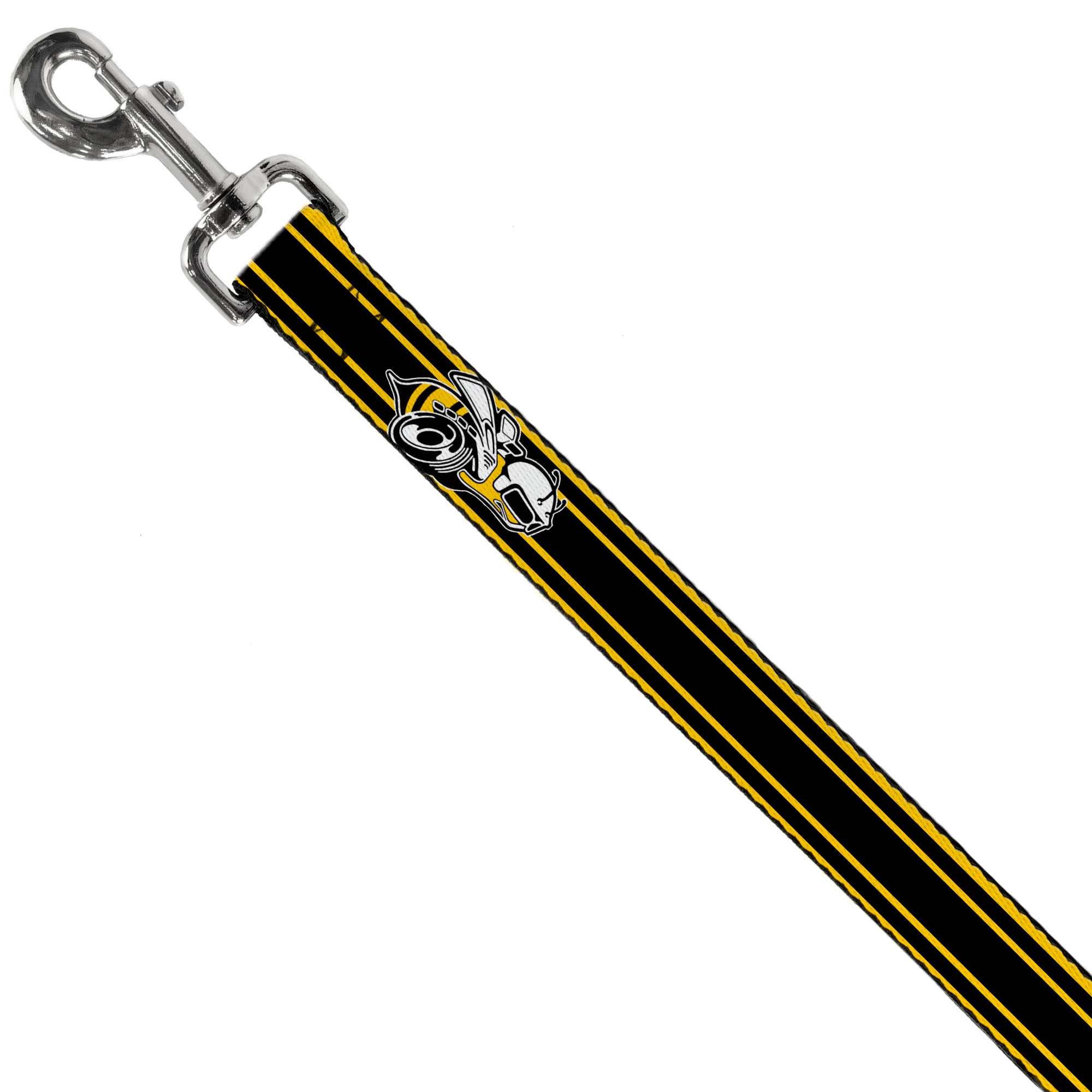 Dog Leash - SUPER BEE Logo/Stripes Black/Yellow/White Dog Leashes Dodge