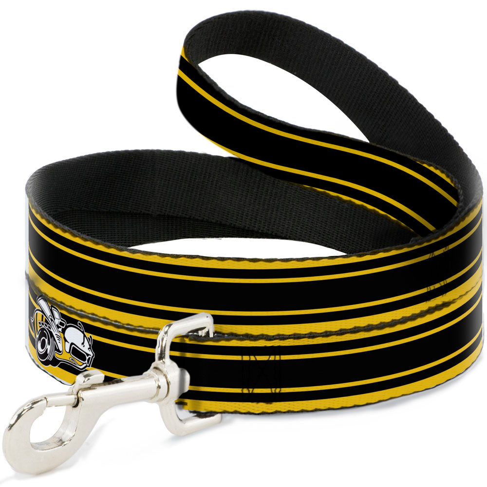 Dog Leash - SUPER BEE Logo/Stripes Black/Yellow/White Dog Leashes Dodge