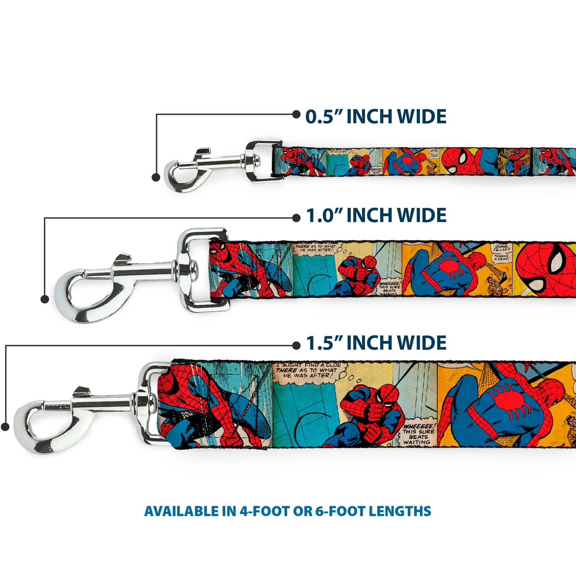 Dog Leash - Spider-Man Comic Strip Dog Leashes Marvel Comics