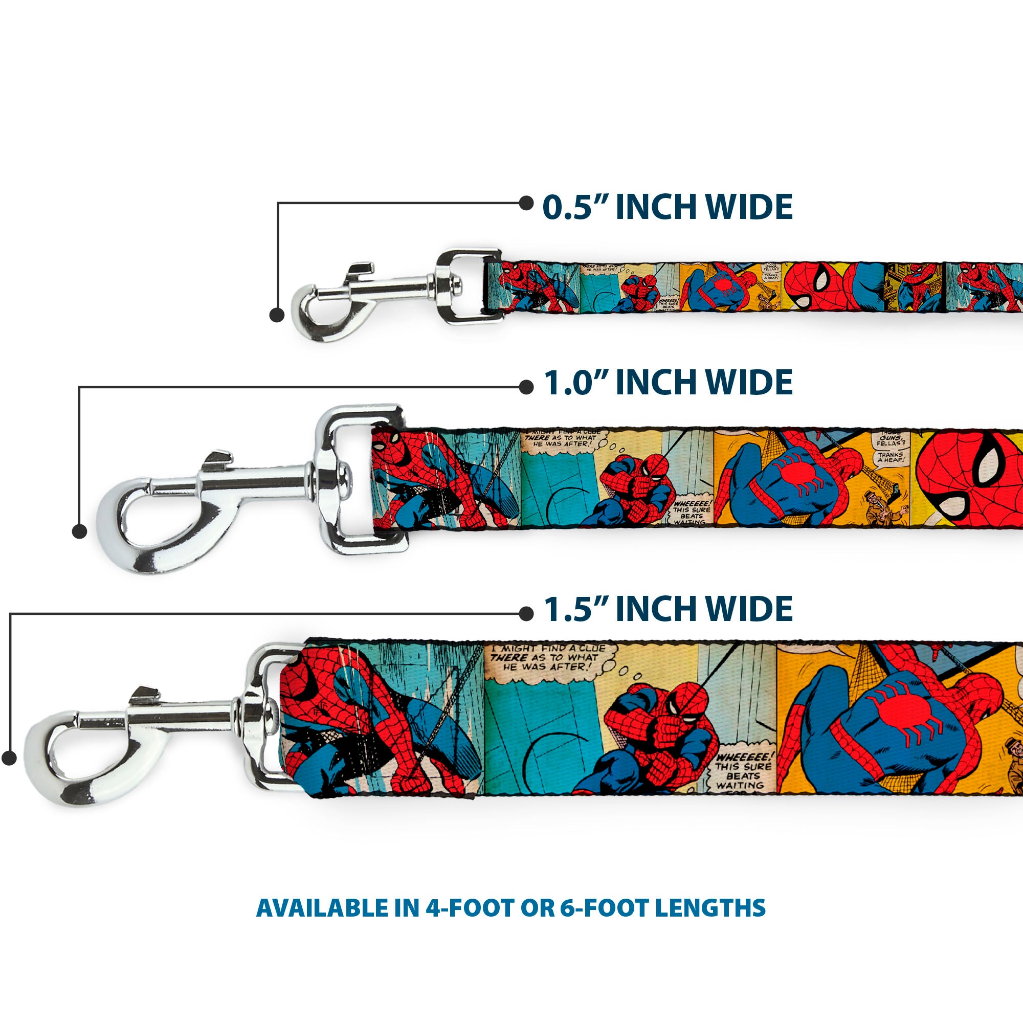 Dog Leash - Spider-Man Comic Strip Dog Leashes Marvel Comics