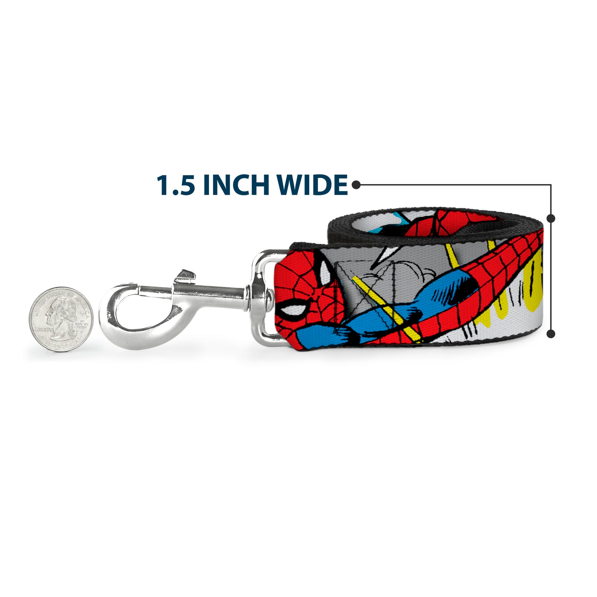 Dog Leash - Spider-Man w/Action Verbiage Dog Leashes Marvel Comics