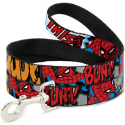 Dog Leash - Spider-Man w/Action Verbiage Dog Leashes Marvel Comics