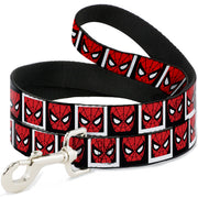 Dog Leash - Spider-Man Face Black/White Blocks Dog Leashes Marvel Comics