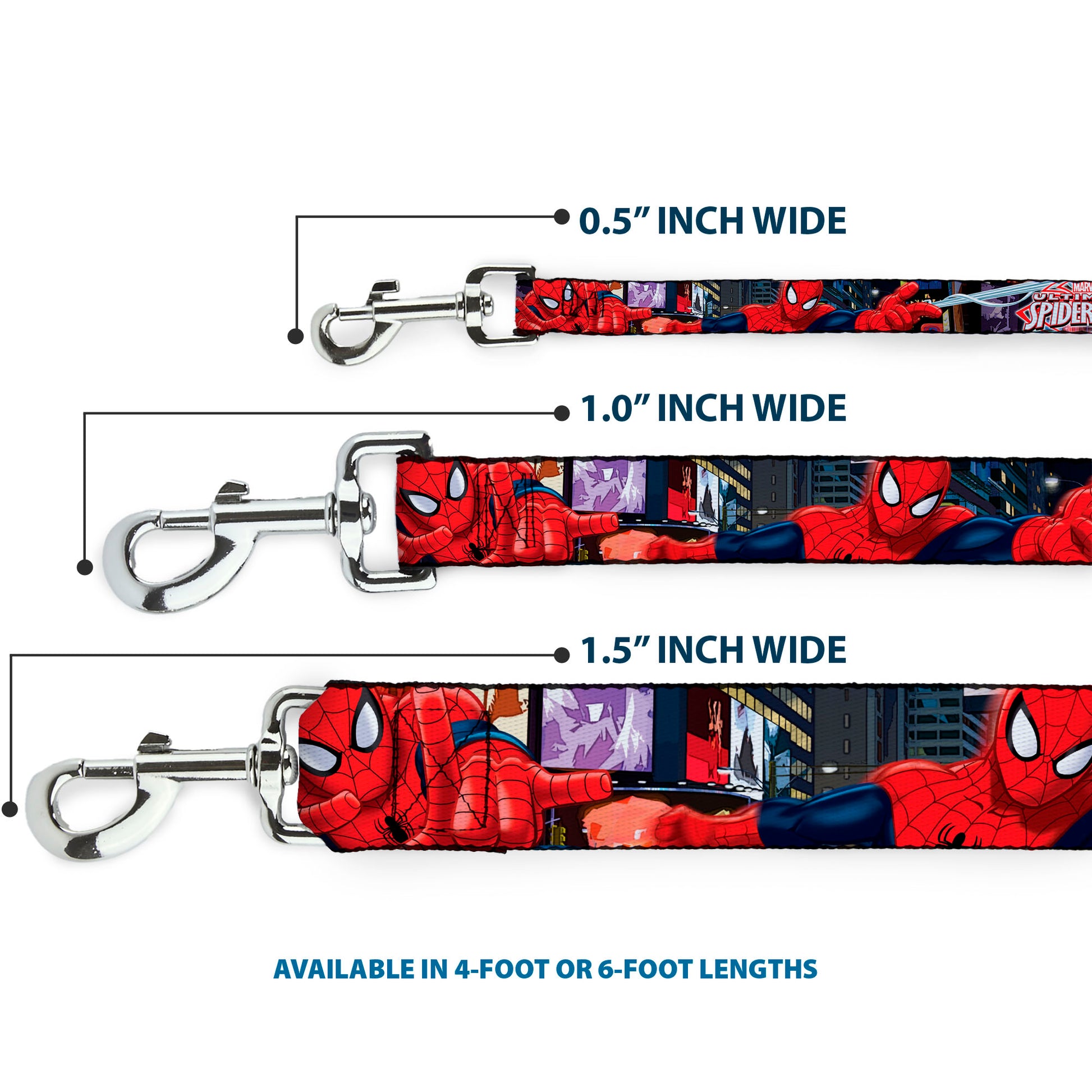 Dog Leash - THE ULTIMATE SPIDER-MAN Swinging City Poses Dog Leashes Marvel Comics