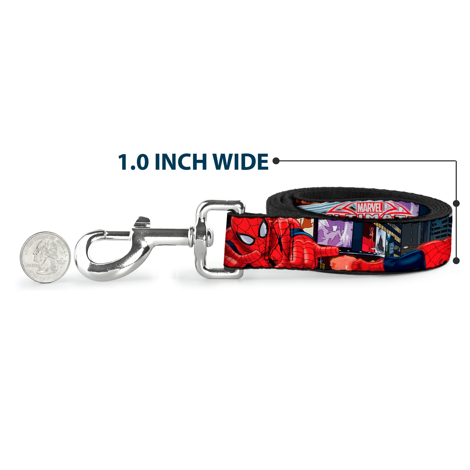 Dog Leash - THE ULTIMATE SPIDER-MAN Swinging City Poses Dog Leashes Marvel Comics
