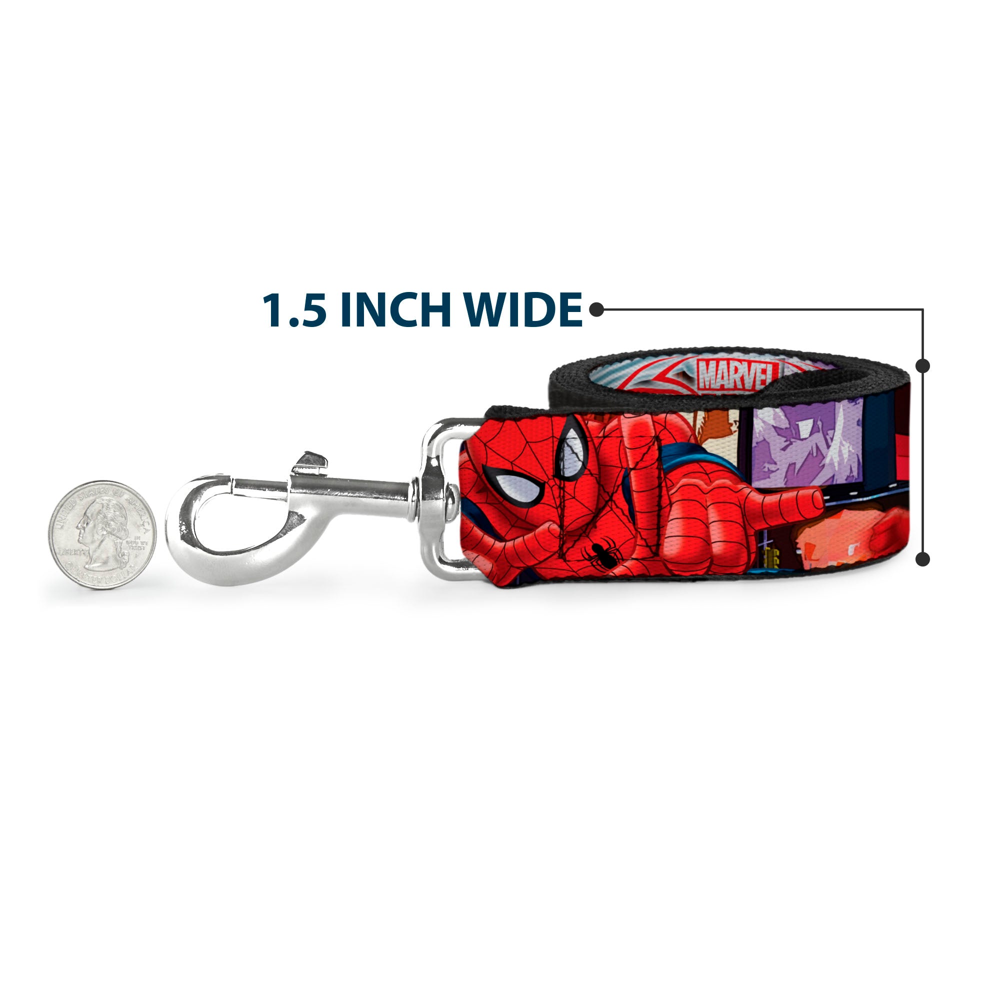 Dog Leash - THE ULTIMATE SPIDER-MAN Swinging City Poses Dog Leashes Marvel Comics