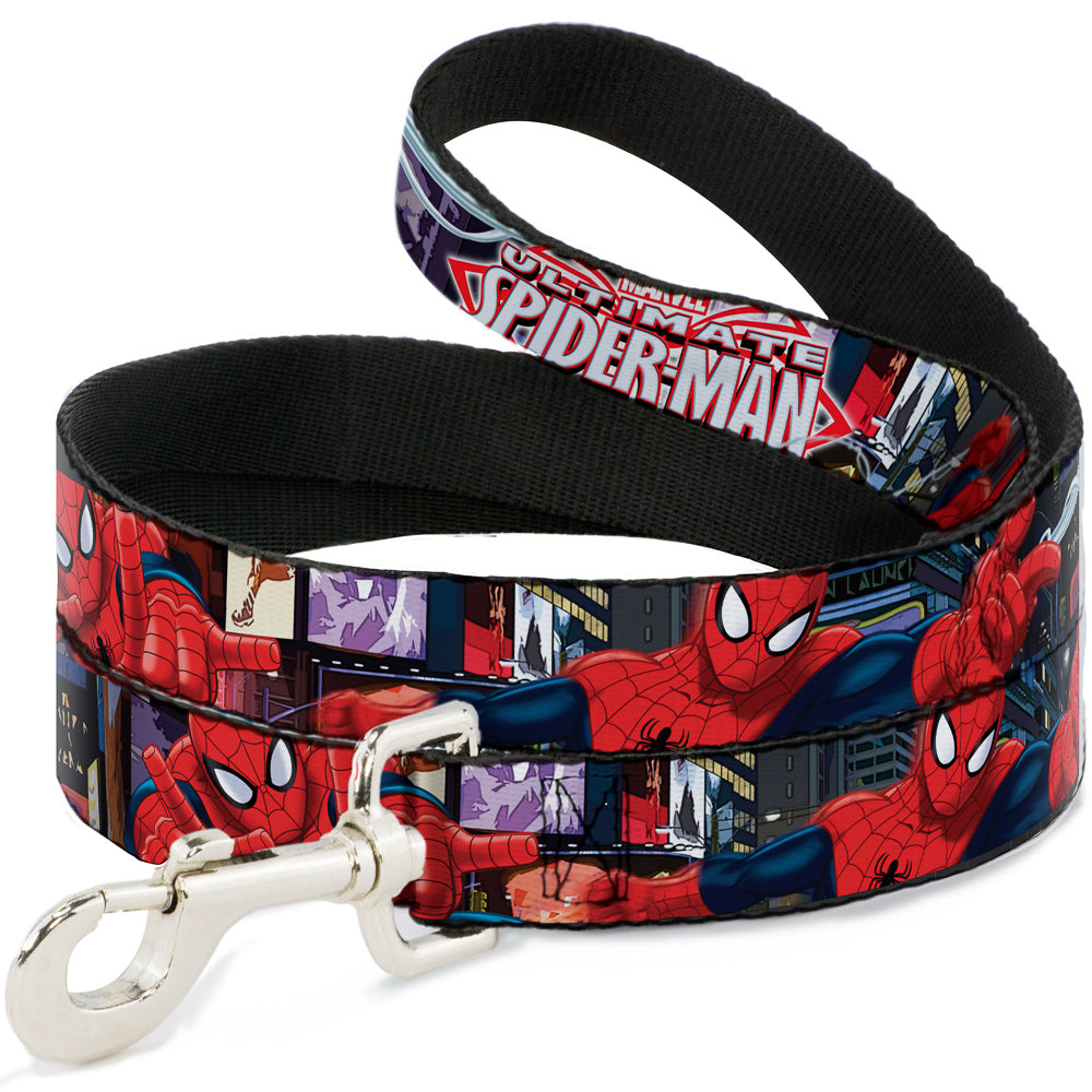 Dog Leash - THE ULTIMATE SPIDER-MAN Swinging City Poses Dog Leashes Marvel Comics