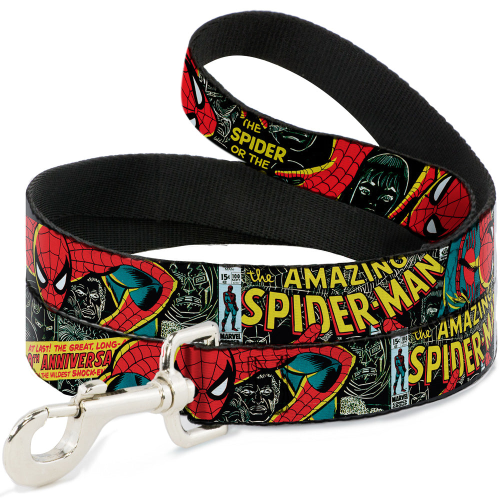 Dog Leash - THE AMAZING SPIDER-MAN 100th ANNIVERSARY Cover Dog Leashes Marvel Comics