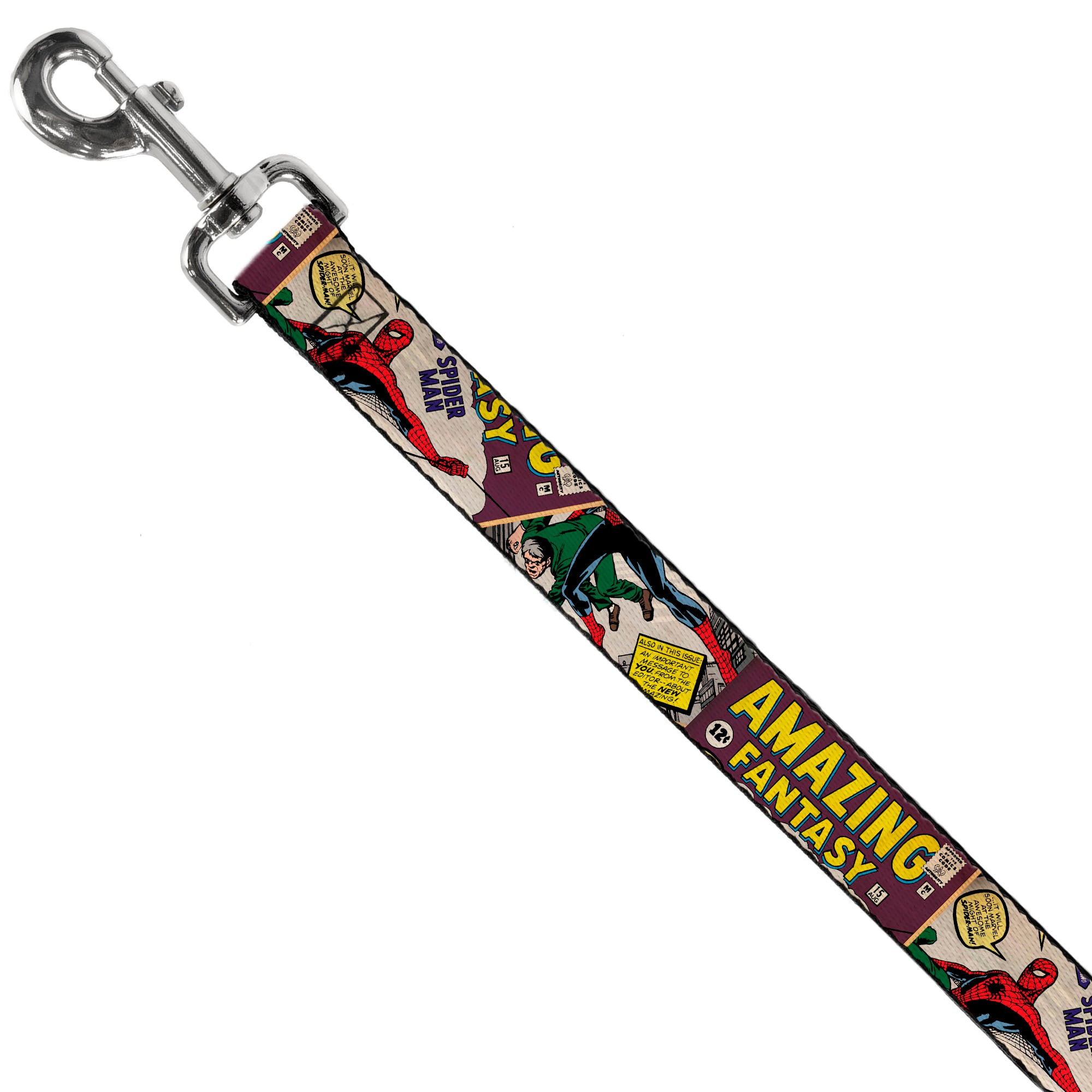 Dog Leash - Spider-Man AMAZING FANTASY Cover Pose Dog Leashes Marvel Comics