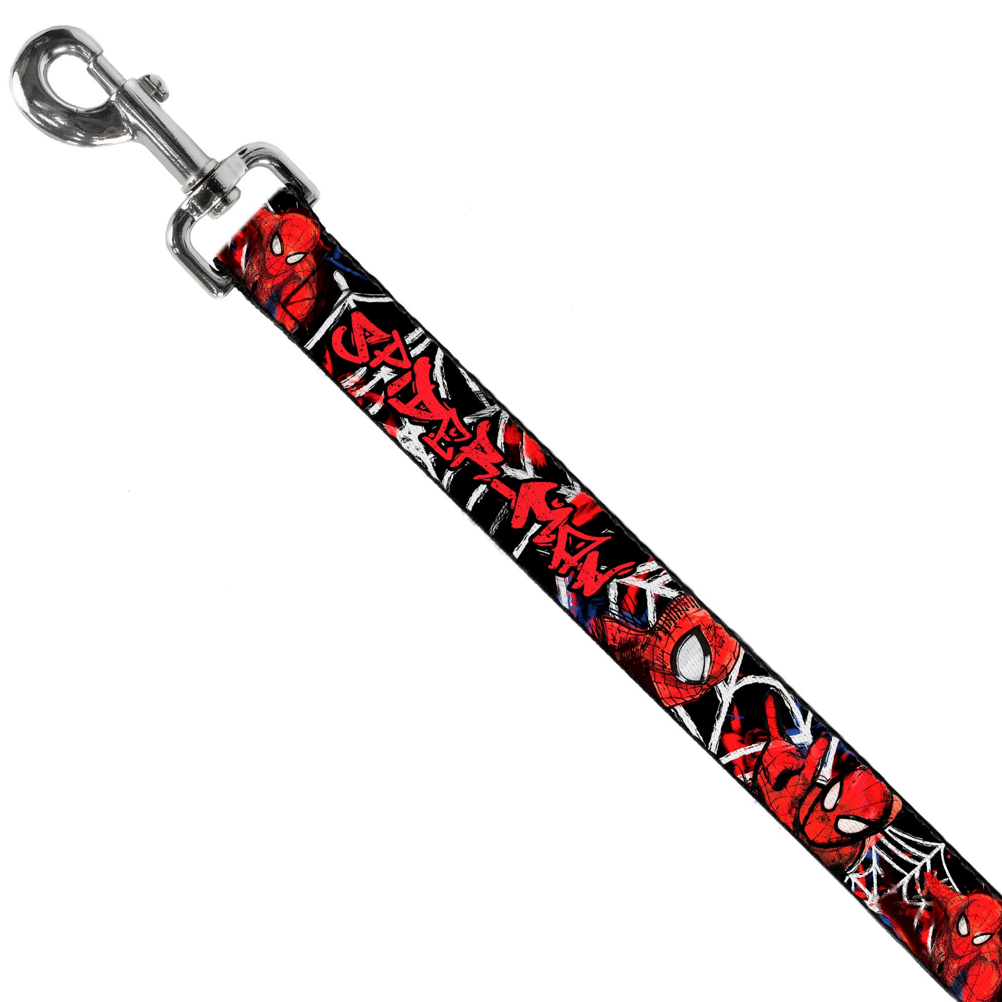 Dog Leash - SPIDER-MAN/3-Poses/Spider Web Sketch Black/White/Red Dog Leashes Marvel Comics