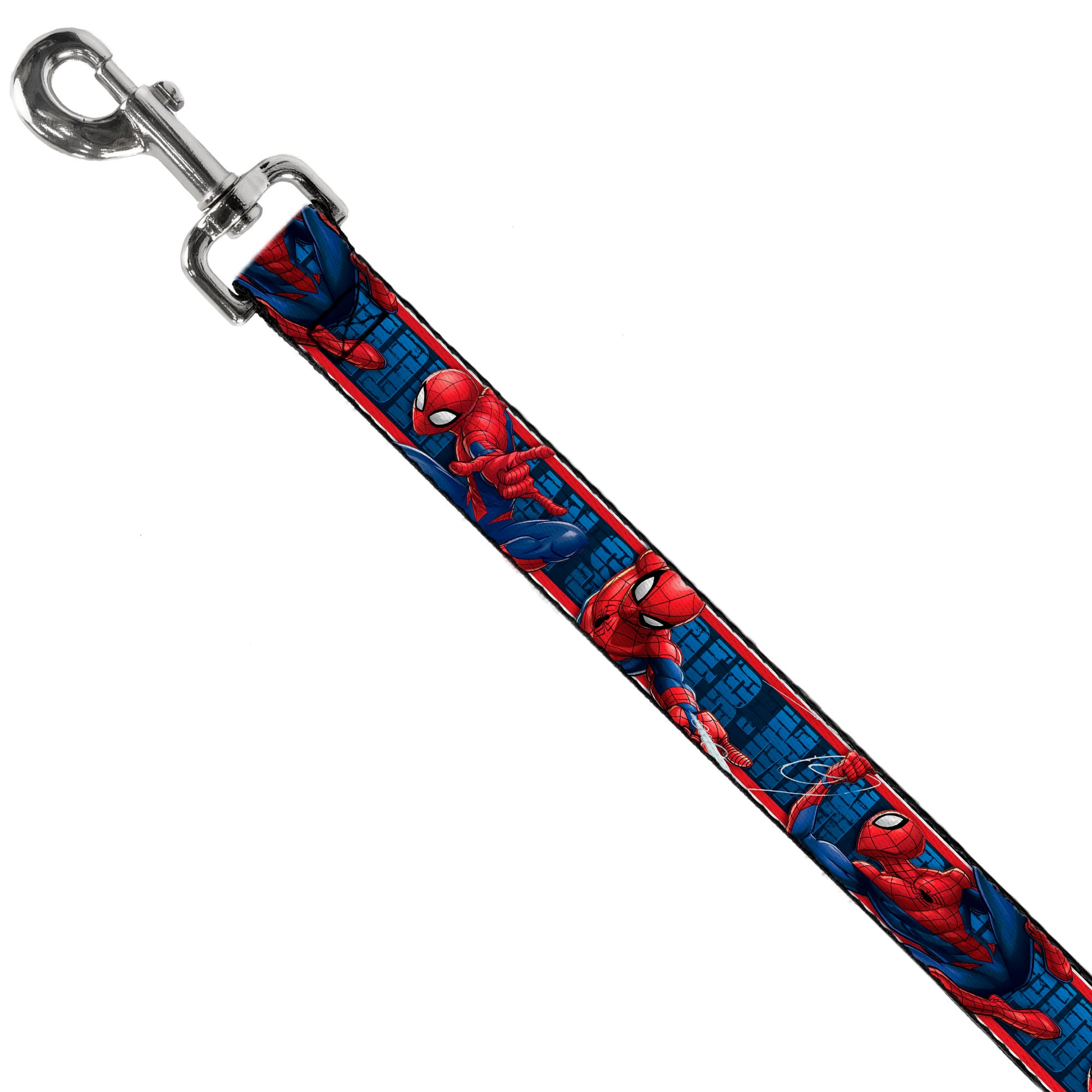 Dog Leash - SPIDER-MAN 3-Action Poses/Bricks/Stripe Blues/Red/White Dog Leashes Marvel Comics