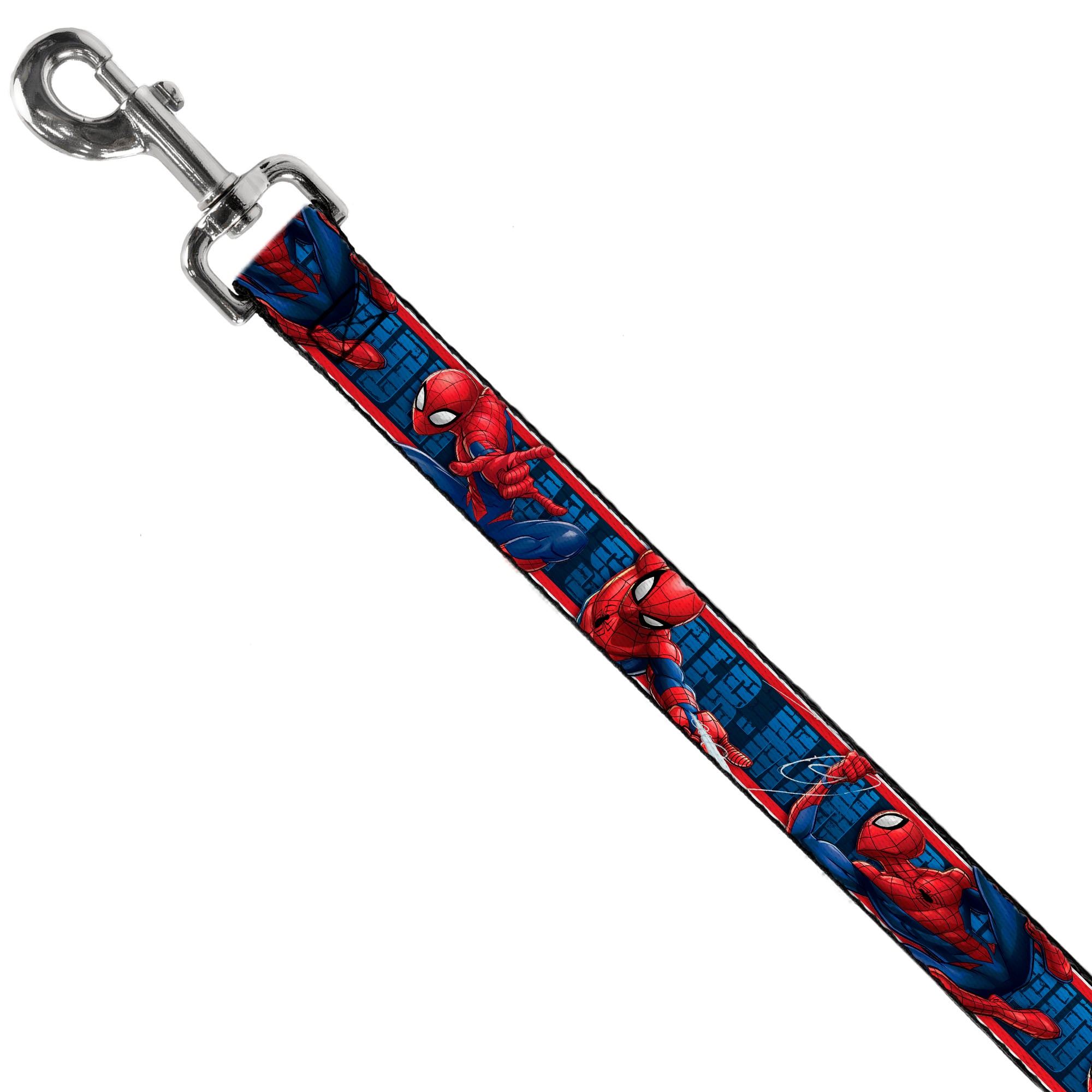 Dog Leash - SPIDER-MAN 3-Action Poses/Bricks/Stripe Blues/Red/White Dog Leashes Marvel Comics