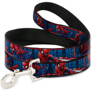 Dog Leash - SPIDER-MAN 3-Action Poses/Bricks/Stripe Blues/Red/White Dog Leashes Marvel Comics