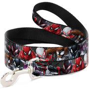 Dog Leash - 6-Spider Hero Action Poses Grays Dog Leashes Marvel Comics