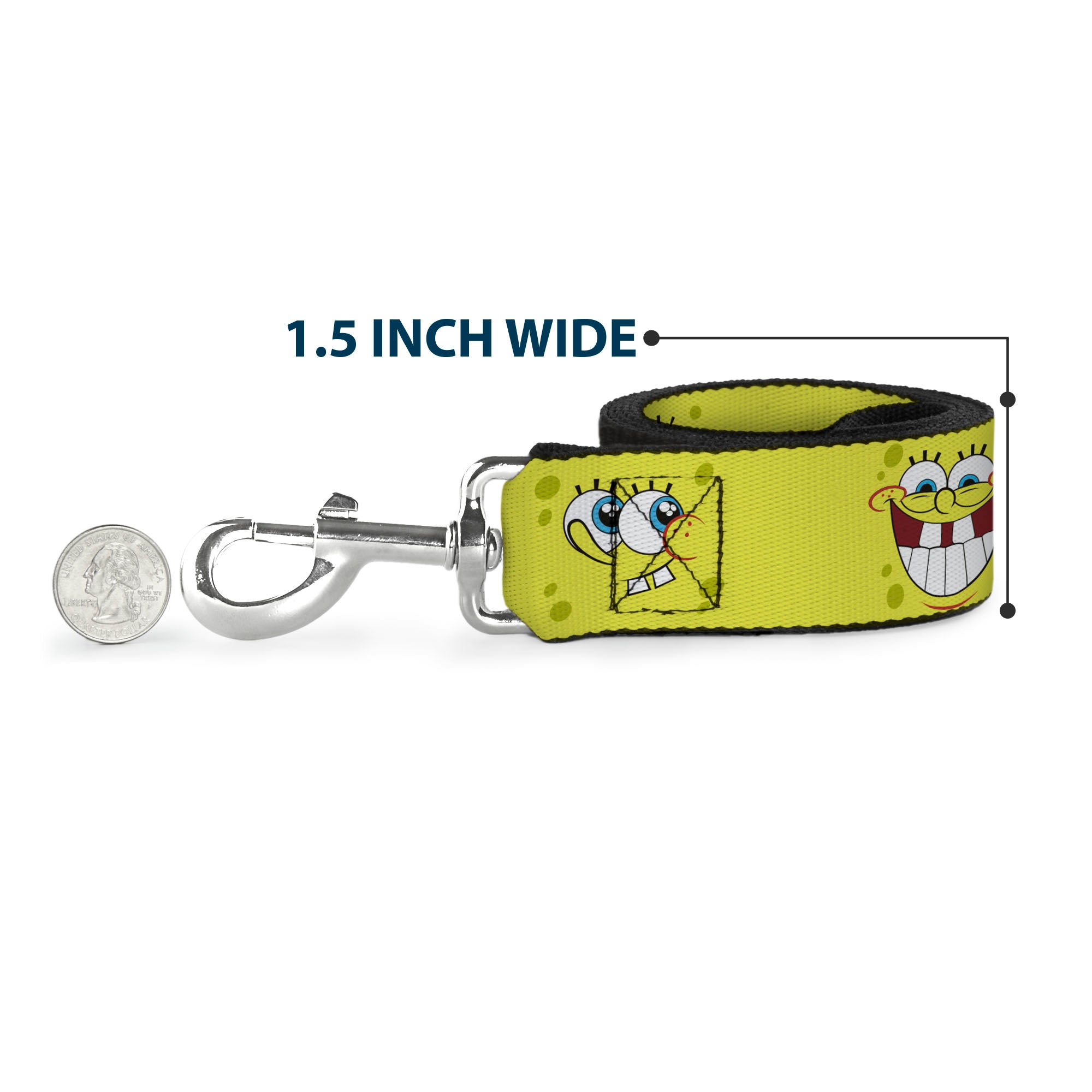 Dog Leash - SpongeBob Expressions Yellow Dog Leashes SpongeBob SquarePants